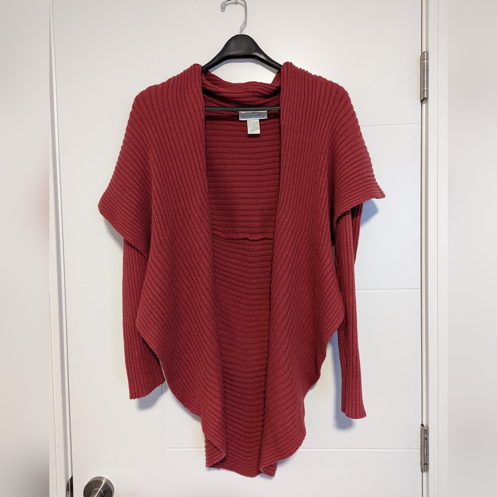 Soft surroundings Long, Rose Pink cocoon Style Cardigan Size Medium